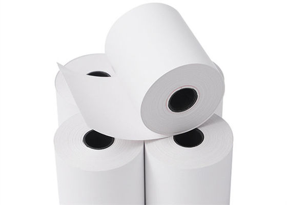 55g 57mmx70mm POS συσκευασίας 52gsm Nutural θερμικοί ρόλοι εγγράφου